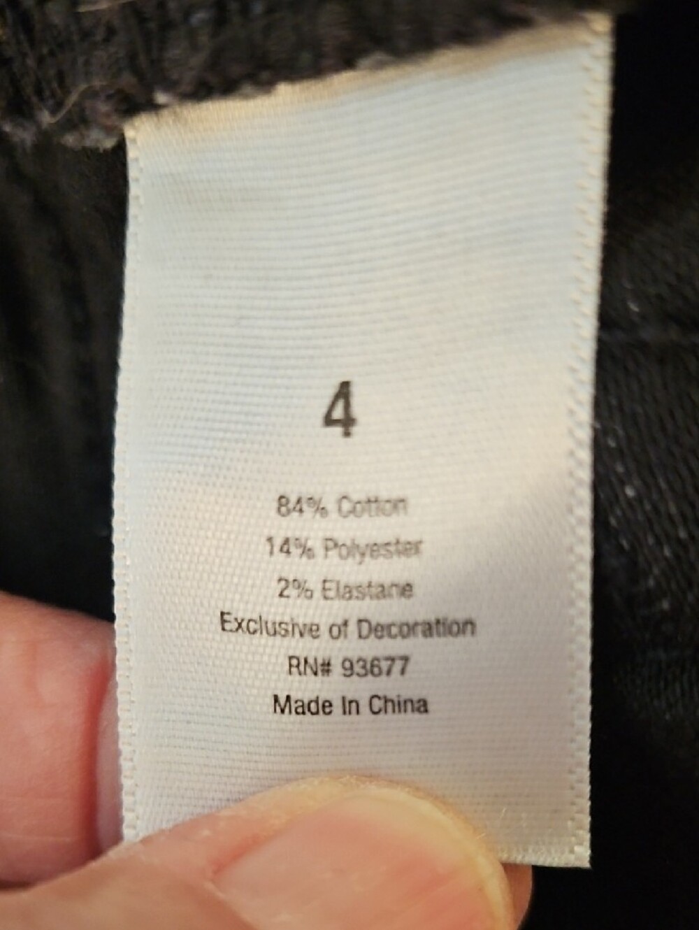 A.N.A. - Black Floral Embroidered Jeggings Size 4 - Picture 9 of 10